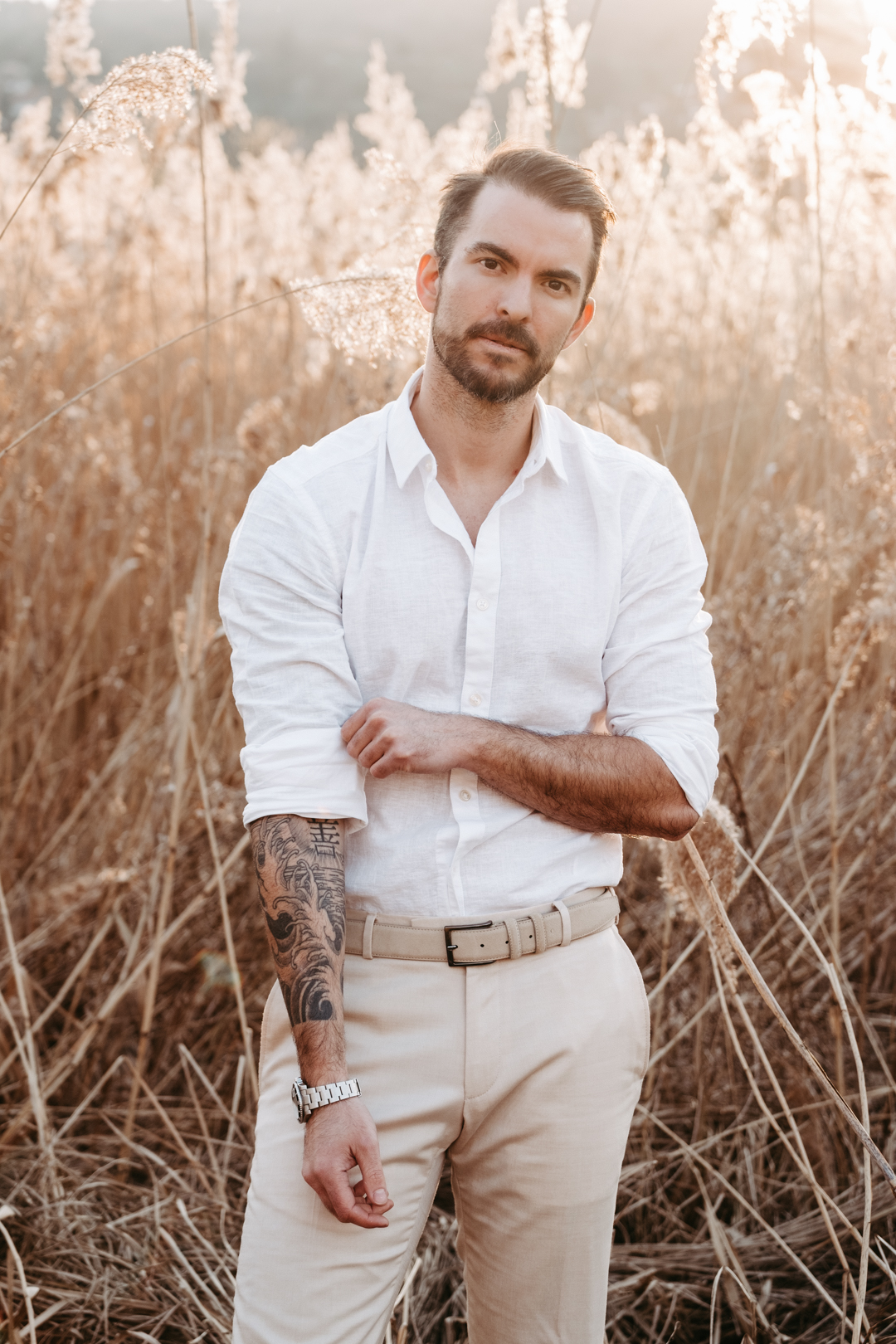 Mann mit Tattoo